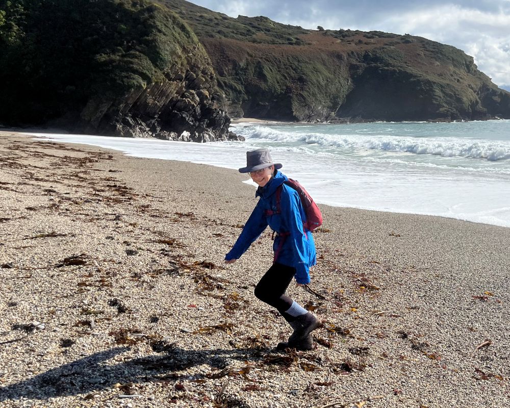 Judith Morris at the seaside